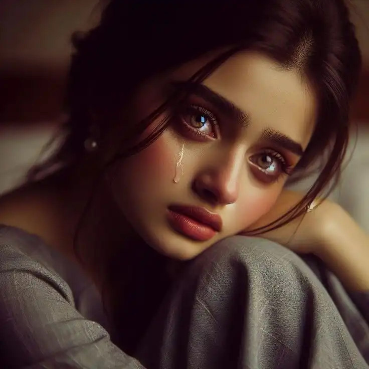 very sad dp girl